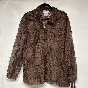 BonWorth Brown Lace Shirt Jacket